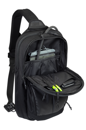 Smokescreen ccw backpack interior. Organization for gear and accessories, plus hydration compatible.