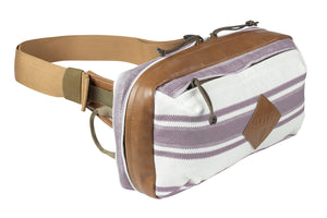 Hip Gunner concealed carry fanny pack, waist pouch. Shown in stripe canvas style.