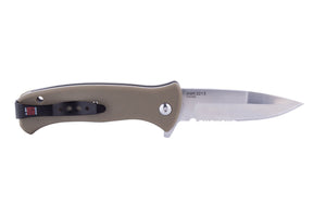 Al Mar Mini SERE 2020 Linerlock Folding Tactical Knife, Coyote, 3" Combo Blade