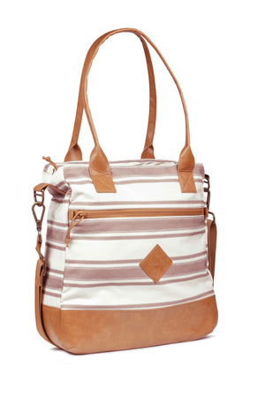 Concealed Carry Shoulder Tote in Stripe for woman's ccw