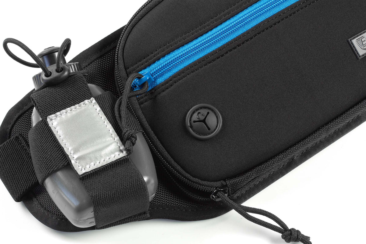 Headphone cord routing shown on Marathon CCW Runner's Pack.
