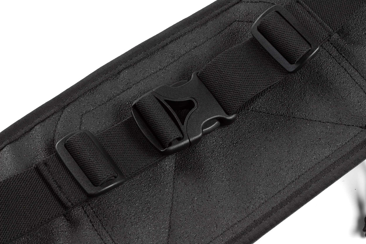 Running pack with heavy duty buckle and nonslip backing