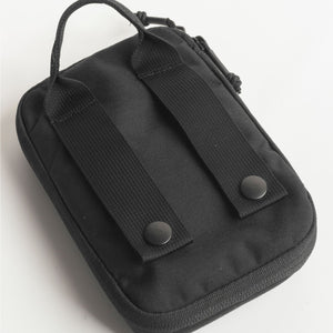 Black tactical pouch on a white background
