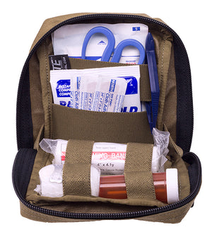 MOLLE Medical Pouch shown with contents (not included)