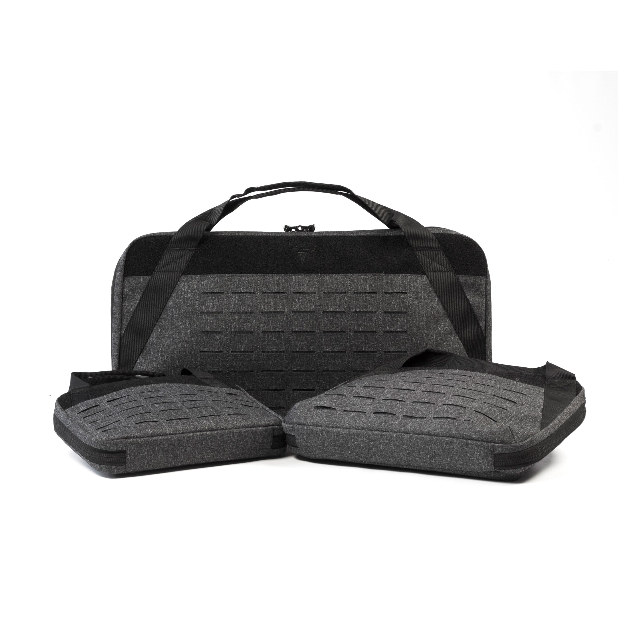 All 3 sizes of the Padded Pistol Case shown together for size comparison