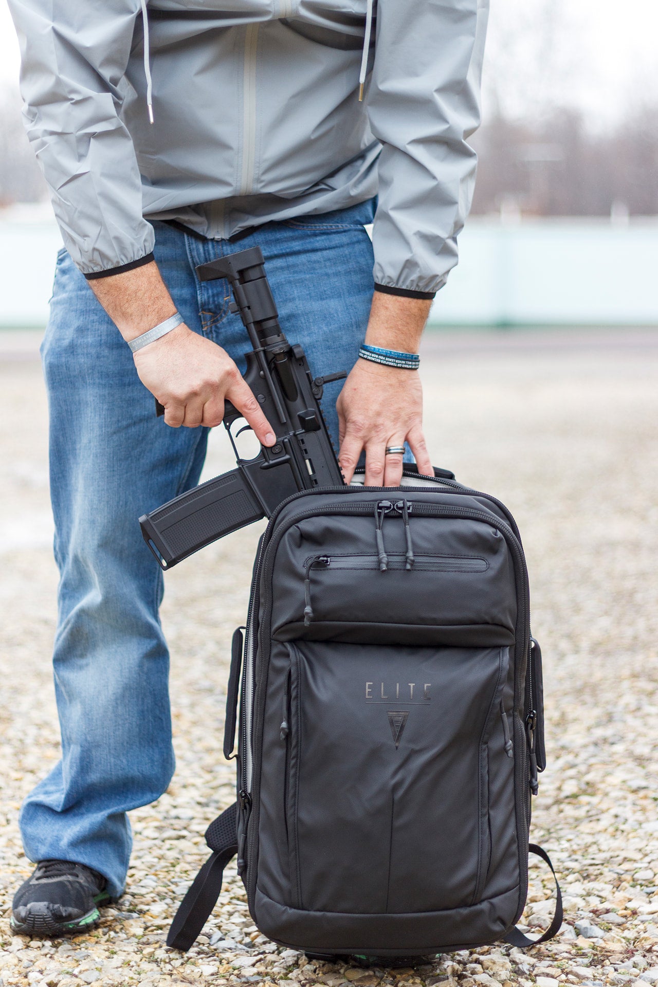 ar rifle concealed hiking backpack STEALTH SBR Backpack Black / None