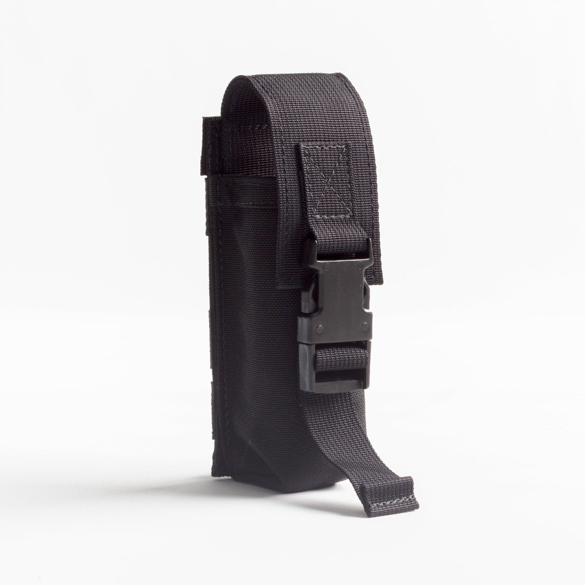 MOLLE suppressor pouch in black with buckle closure