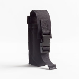 MOLLE suppressor pouch in black with buckle closure