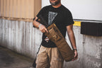 Coyote Rifle Scabbard with M4 rifle and mag pouch