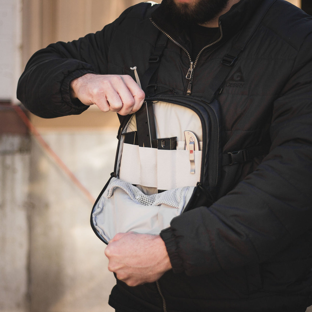 Elite Survival Systems Trailguard Concealed Carry Tactical Chest Rig with internal mag pouches