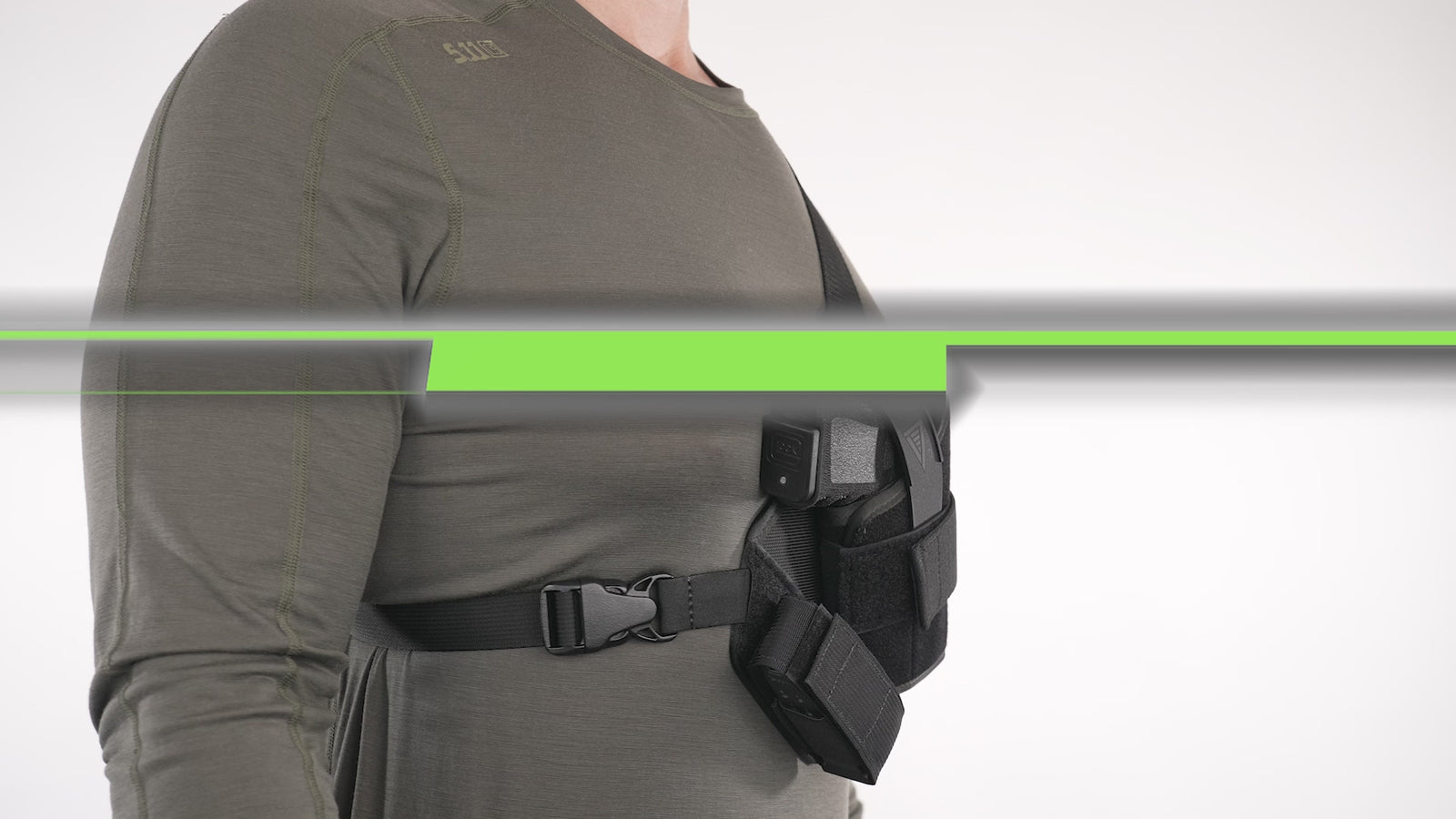 Warden Chest Holster video shows function, harness, and holster.