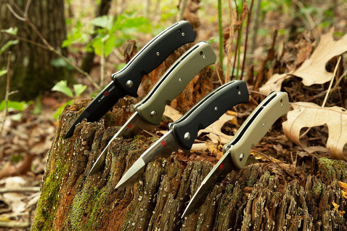 Al Mar SERE 2020 Linerlock Folding Tactical Knife, OD Green, 3.6" Combo Edge