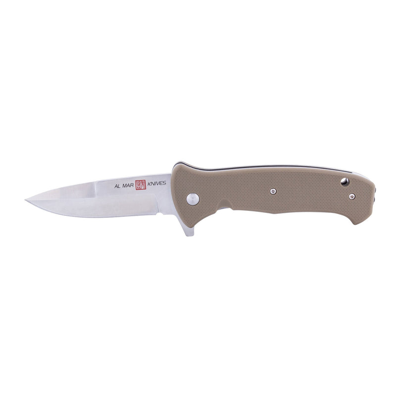 Al Mar SERE 2020 Linerlock Folding Tactical Knife, Coyote, 3.6" Plain Edge