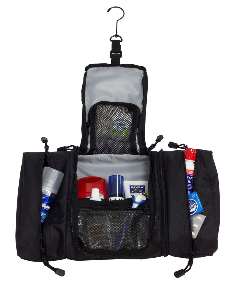 Hanging toiletry kit.