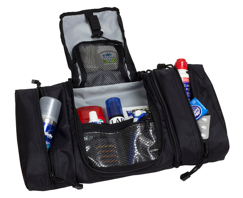 air travel toiletry bag (Water-Resistant Organizer) Matt Black | Airback Buy now and travel with ease Elite Survival Systems - Travel