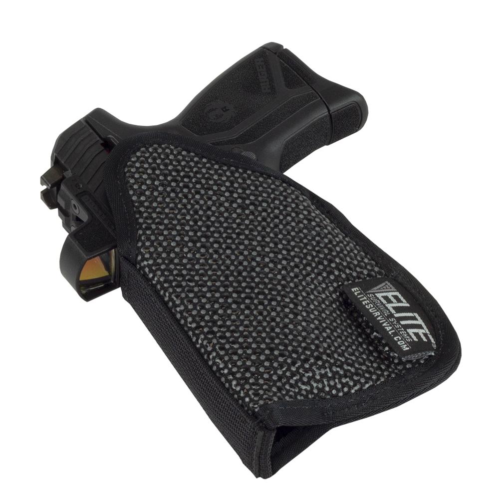 IWB Holster with sticky surface with handgun and red dot optic