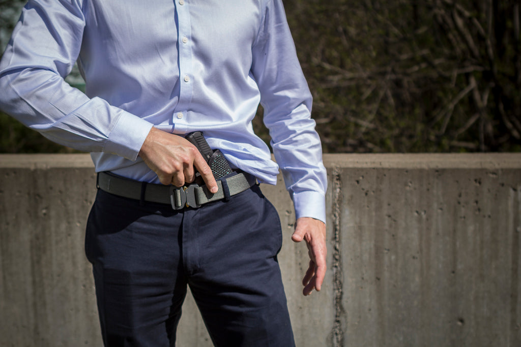 Handgun being drawn from the Mainstay IWB CCW Holster.