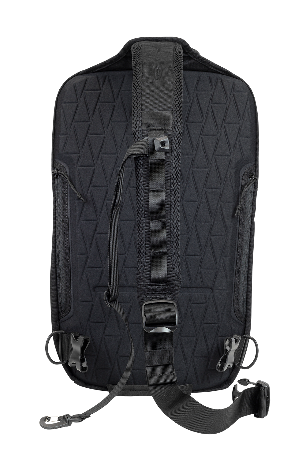 Molded back panel of the Smokescreen concealed carry slingpack.