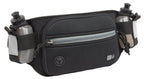 Marathon Gun Pack for runners and hikers, shown with 2 water bottles (included)