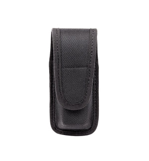 Single molded magazine pouch fits up to 2.25 inch belt.