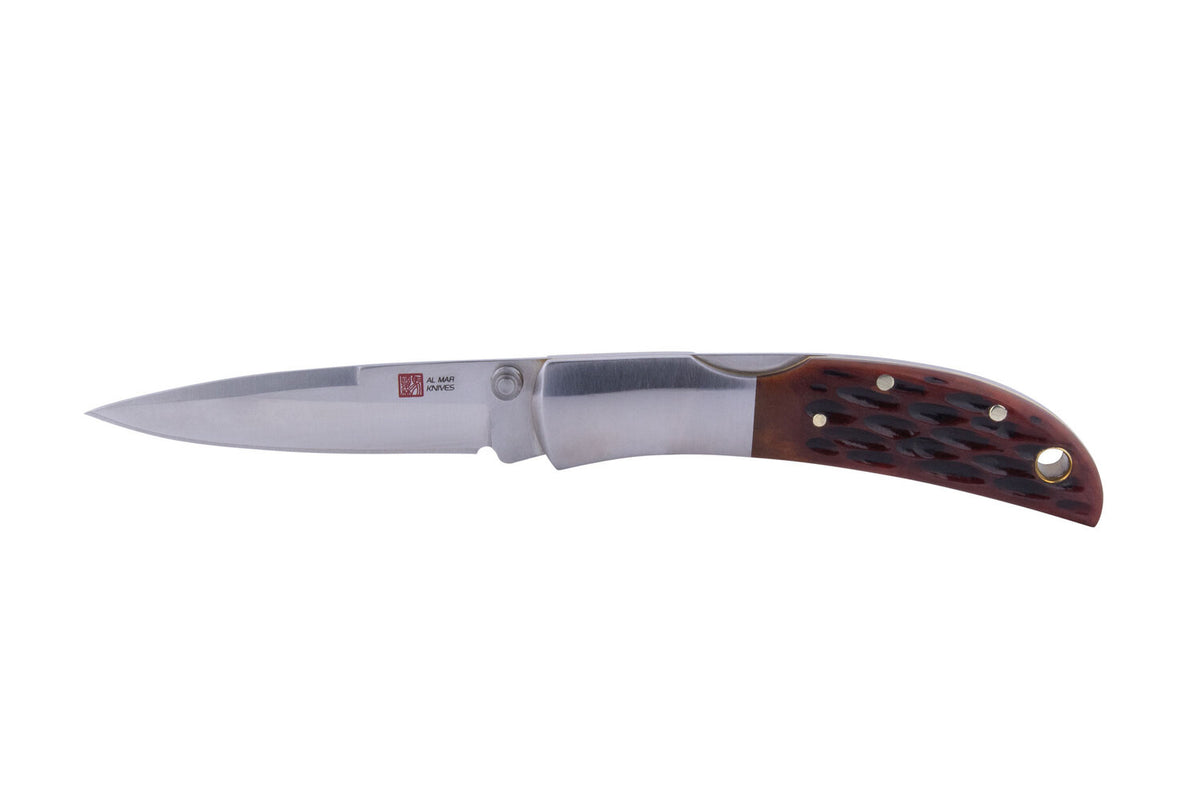 AMK Classic Collection, Honey Jigged Bone Series, Hawk, 2.5" Talon Blade