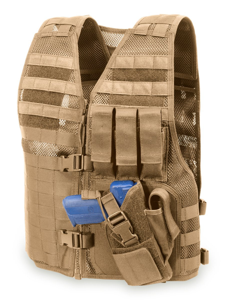 【LGB】GUN HOLSTER VEST BEDROCK Tactical Vest with Cross Draw Holster | MOLLE Vest Gear – Elite