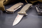 Al Mar Mini SERE 2020 Linerlock Folding Tactical Knife, Coyote, 3" Combo Blade