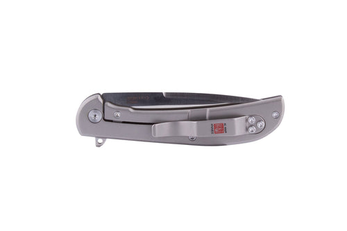 Al Mar Knvies Ultralight Titanium Series, Hawk, Frame Lock, D2 58HRC, Satin, 2.5" Traditional, TC4 Handle